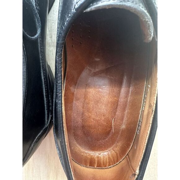 Allen Edmonds Orthotic Black Leather 10 D Oxford Lace Up - Picture 3 of 7